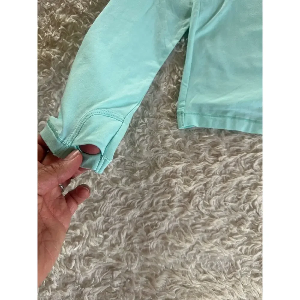 Athleta Girl Twist Around Top Light Teal Casual Workout Size M 8-10 EUC